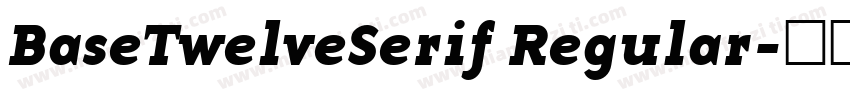 BaseTwelveSerif Regular字体转换